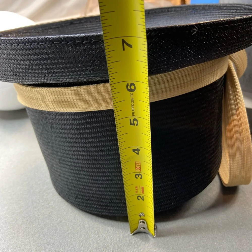 Philip Treacy London Asymmetrical‎ Navy Straw Hat with Sculptural Bow
